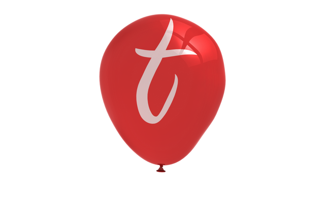 Digital Illustration of Red Balloon with Letter T on Transparent Background - Download Free Stock Videos Pikwizard.com