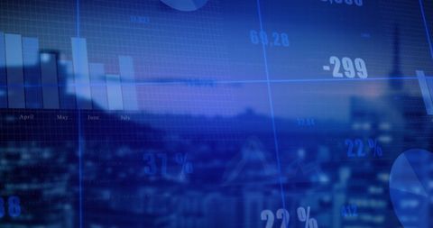 Digital Interface with Data Overlapped Cityscape at Night - Download Free Stock Images Pikwizard.com
