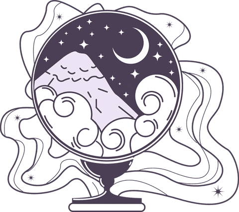 transparent cosmic crystal ball fantasy illustration - Download Free Stock Videos Pikwizard.com