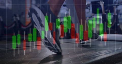 Running on Treadmill with Stock Market Overlay