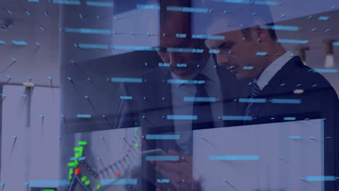 Business Cooperation with Overlay of Financial Data Visualization