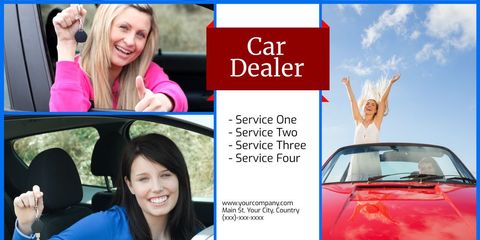 dynamic car dealer advertisement with happy drivers - Download Free Stock Templates Pikwizard.com