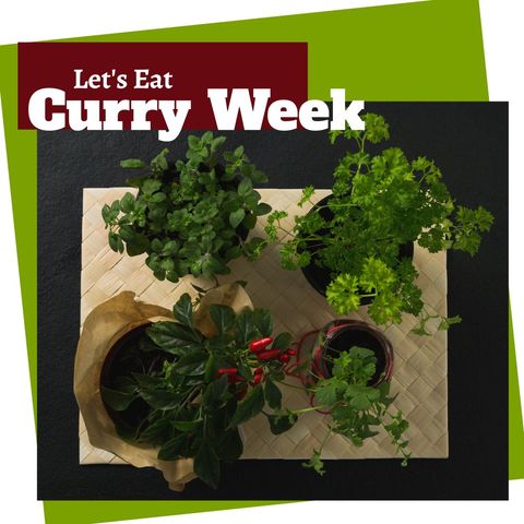 celebrating let's eat curry week with fresh herbs display - Download Free Stock Templates Pikwizard.com