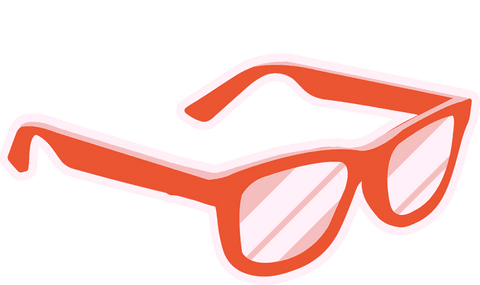 Transparent Red Retro Sunglasses Sticker Design Illustration - Download Free Stock Videos Pikwizard.com