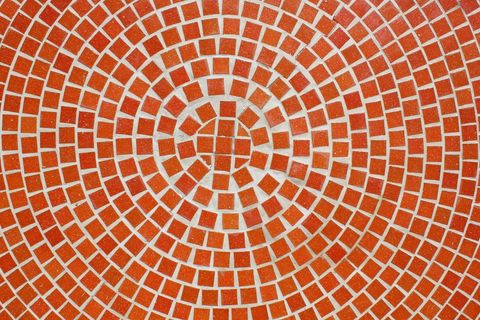 Red and white mosaic tile pattern background