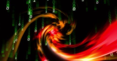 Abstract Binary Code Swirl with Vivid Colors and Motion - Download Free Stock Images Pikwizard.com