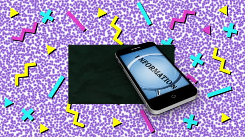 Retro Abstract Background with Smartphone and Information Concept