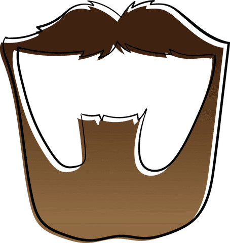 transparent brown beard illustration vector isolated style art - Download Free Stock Videos Pikwizard.com