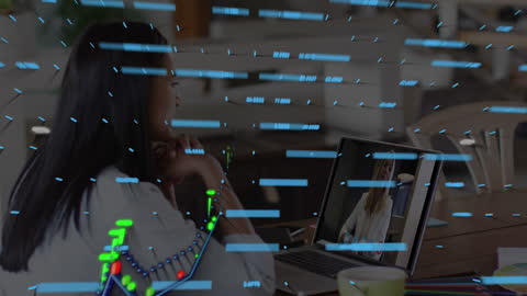 Virtual Meeting with Financial Data Overlay