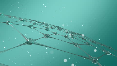 Futuristic Abstract Network of Connections in Green