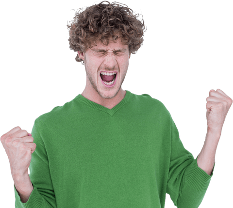 transparent furious man clenching fists and shouting - Download Free Stock Videos Pikwizard.com