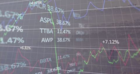 abstract financial data overlay on foggy cityscape - Download Free Stock Images Pikwizard.com
