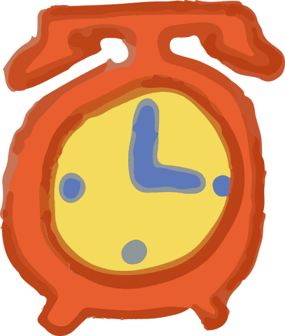 transparent vector orange twin-bell alarm clock illustration - Download Free Stock Videos Pikwizard.com