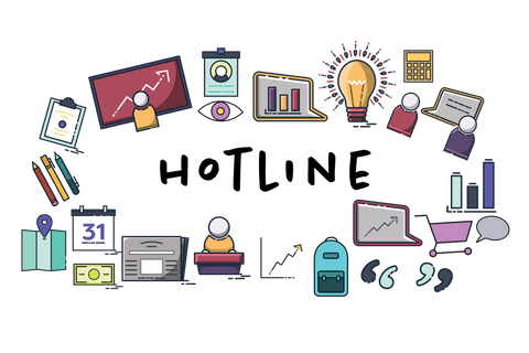 Business Communication Icons and Hotline Text on Transparent Background - Download Free Stock Videos Pikwizard.com