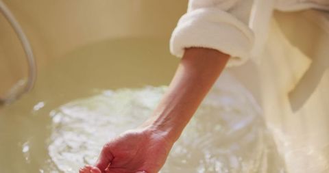 Vitiligo Wellness: Woman Enjoying Relaxing Bath Time