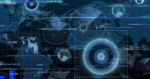 Abstract Global Network with Data Processing Visualization - Download Free Stock Images Pikwizard.com