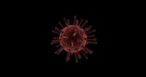 Digital Rendering of Virus Cell Against Black Background - Download Free Stock Images Pikwizard.com