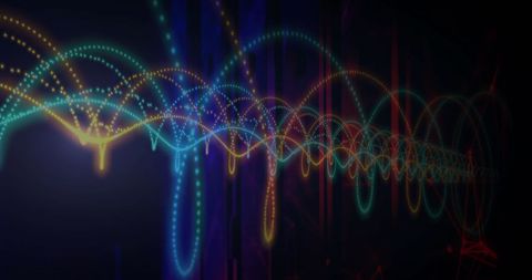 Colorful Digital Waveforms and Dotted Patterns in Motion - Download Free Stock Images Pikwizard.com