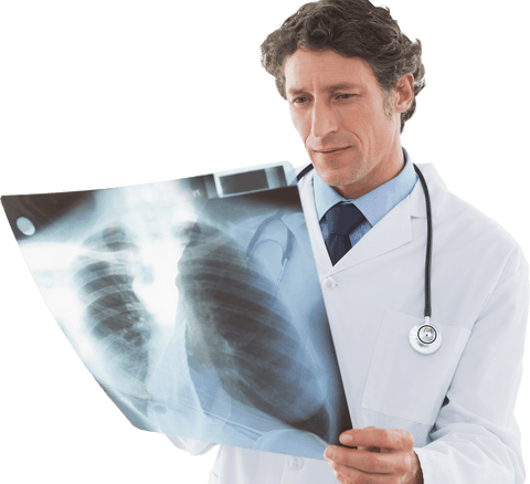 transparent doctor examining x-ray results in medical office - Download Free Stock Videos Pikwizard.com