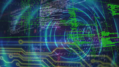 Abstract Digital Display of Data Overlapping Virtual Tunnel