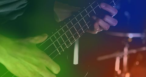 Electric Guitar Player with Vibrant Stage Lighting - Download Free Stock Images Pikwizard.com