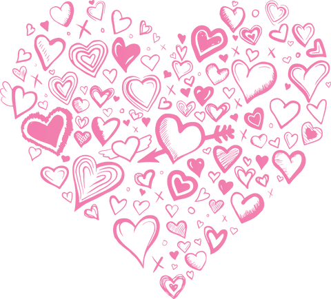 Pink Heart Cluster on Transparent Background - Love Pattern Illustration - Download Free Stock Videos Pikwizard.com