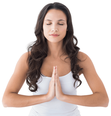 meditative woman practicing yoga on transparent background - Download Free Stock Videos Pikwizard.com