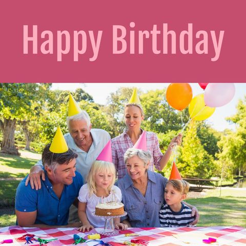 Joyful Family Celebration at Outdoor Birthday Party - Download Free Stock Templates Pikwizard.com
