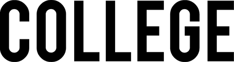 Bold college text on transparent background illustration