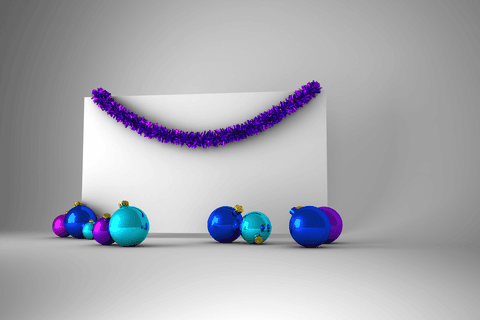 christmas decorations with transparent poster and garland display - Download Free Stock Videos Pikwizard.com
