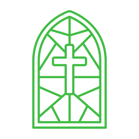 digital green stained glass window design on transparent background - Download Free Stock Videos Pikwizard.com