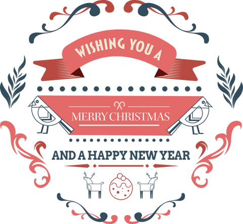 Festive Christmas New Year Transparent Wishes Graphic