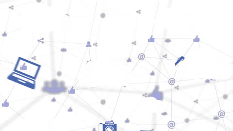 Digital Network Interface with Social Media Icons