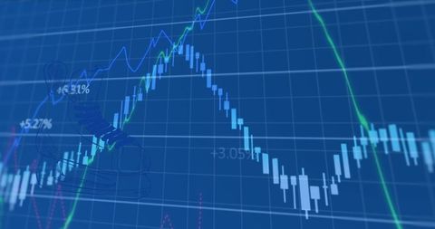 Dynamic Stock Market Chart with Shoe Icons Overlay - Download Free Stock Images Pikwizard.com