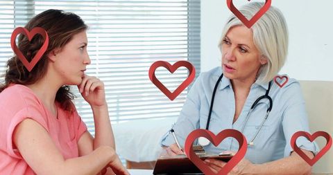 Caring Doctor Consult Listening Patient Heart Treatment