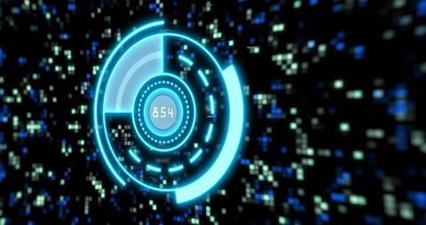 Digital HUD with Data Processing and Cybersecurity Interface - Download Free Stock Images Pikwizard.com