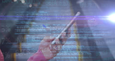 Financial Data and Technology Illustration with Smartphone