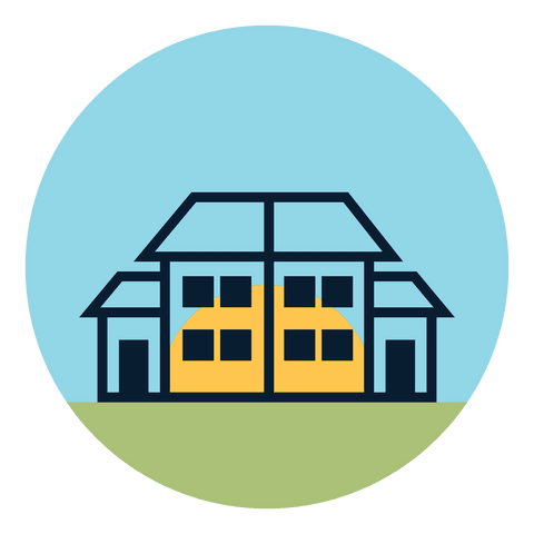 Stylized House Icon in Blue Circle on Transparent Background - Download Free Stock Videos Pikwizard.com