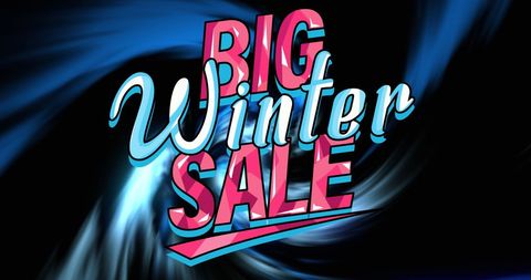 Big Winter Sale Promotion with Vivid Swirling Colors