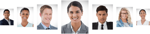 Transparent Collage of Smiling Professional Portraits and Faces - Download Free Stock Videos Pikwizard.com