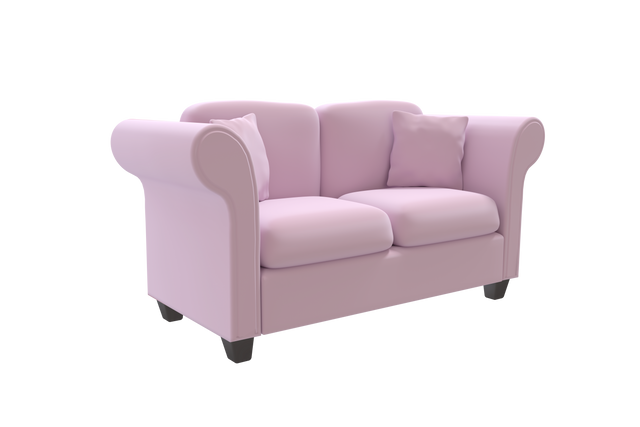 Transparent Pink Couch Illustration for Furniture and Interior Design Projects - Download Free Stock Videos Pikwizard.com