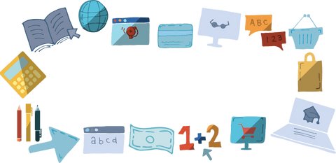 Transparent Digital Education and Communication Icons Set - Download Free Stock Videos Pikwizard.com