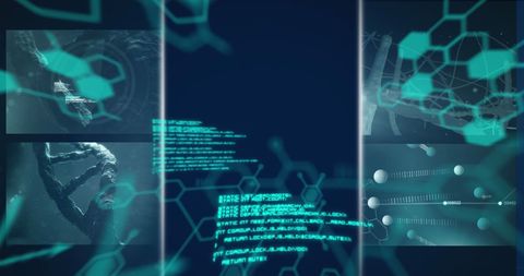 Futuristic Medical Data Processing on Multiple Screens - Download Free Stock Images Pikwizard.com