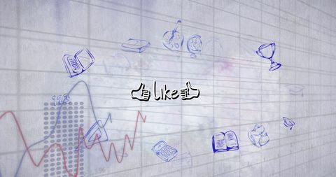Futuristic Digital Interface with Graphic Icons and Symbols