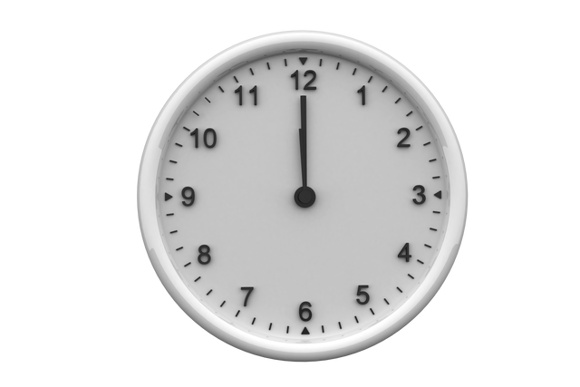 White Clock Illustration Showing Twelve on Transparent Background - Download Free Stock Videos Pikwizard.com