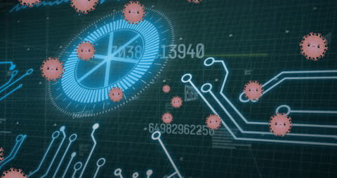 Digital Visualization of COVID-19 Virus with Data and Circuit Pattern