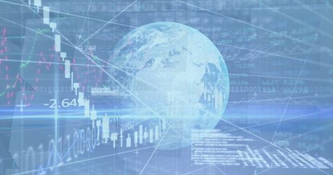 Global Financial Data Concept with Digital Analytics Overlay - Download Free Stock Images Pikwizard.com