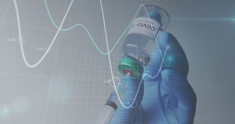 COVID-19 Vaccine with Data Visualization and Syringe - Download Free Stock Images Pikwizard.com
