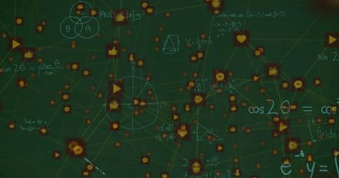 Digital Connectivity Network Over Mathematical Equations - Download Free Stock Images Pikwizard.com