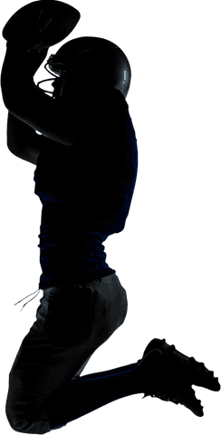 silhouette of jumping american football player holding ball transparent - Download Free Stock Videos Pikwizard.com